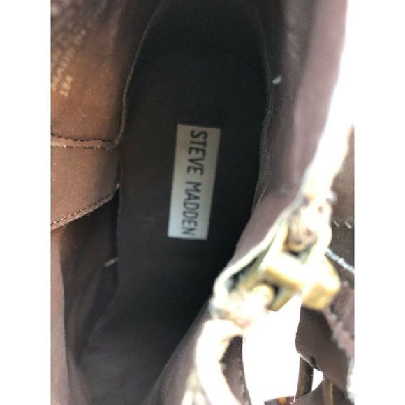 steve madden paiva brown leather western wear boot - Picture 8 of 9